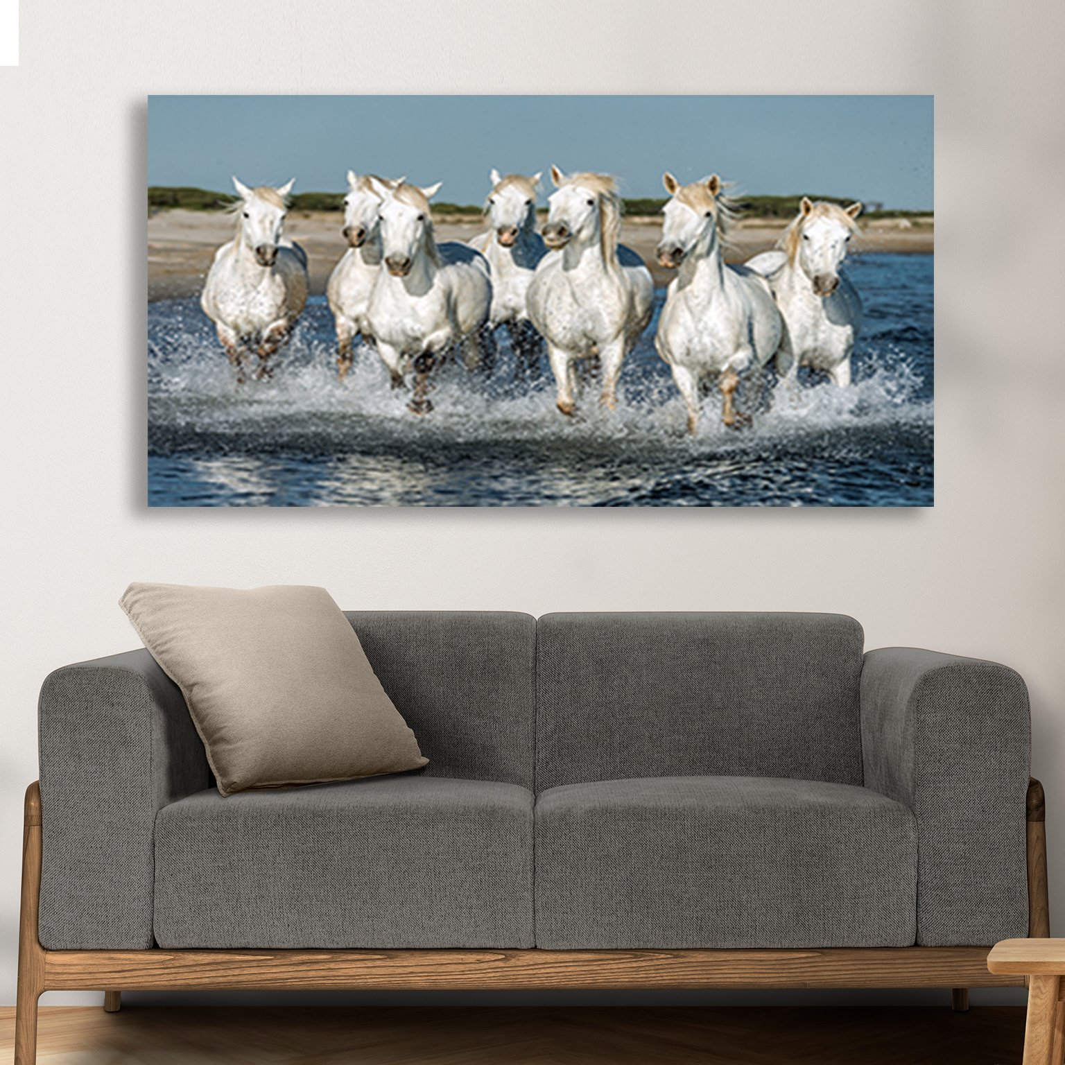 Imagine Seven Running Horse Canvas Wall Panting decorative masterpiece for home decor